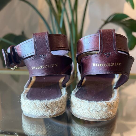 BURBERRY New Castle Abbie Flat Espadrilles 35 - Picture 6 of 9